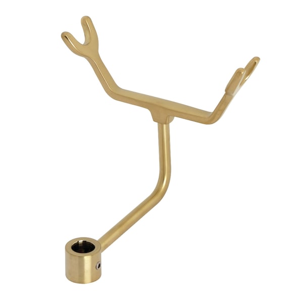 ABT1050-7 Vintage Shower Pole Holder, Brushed Brass